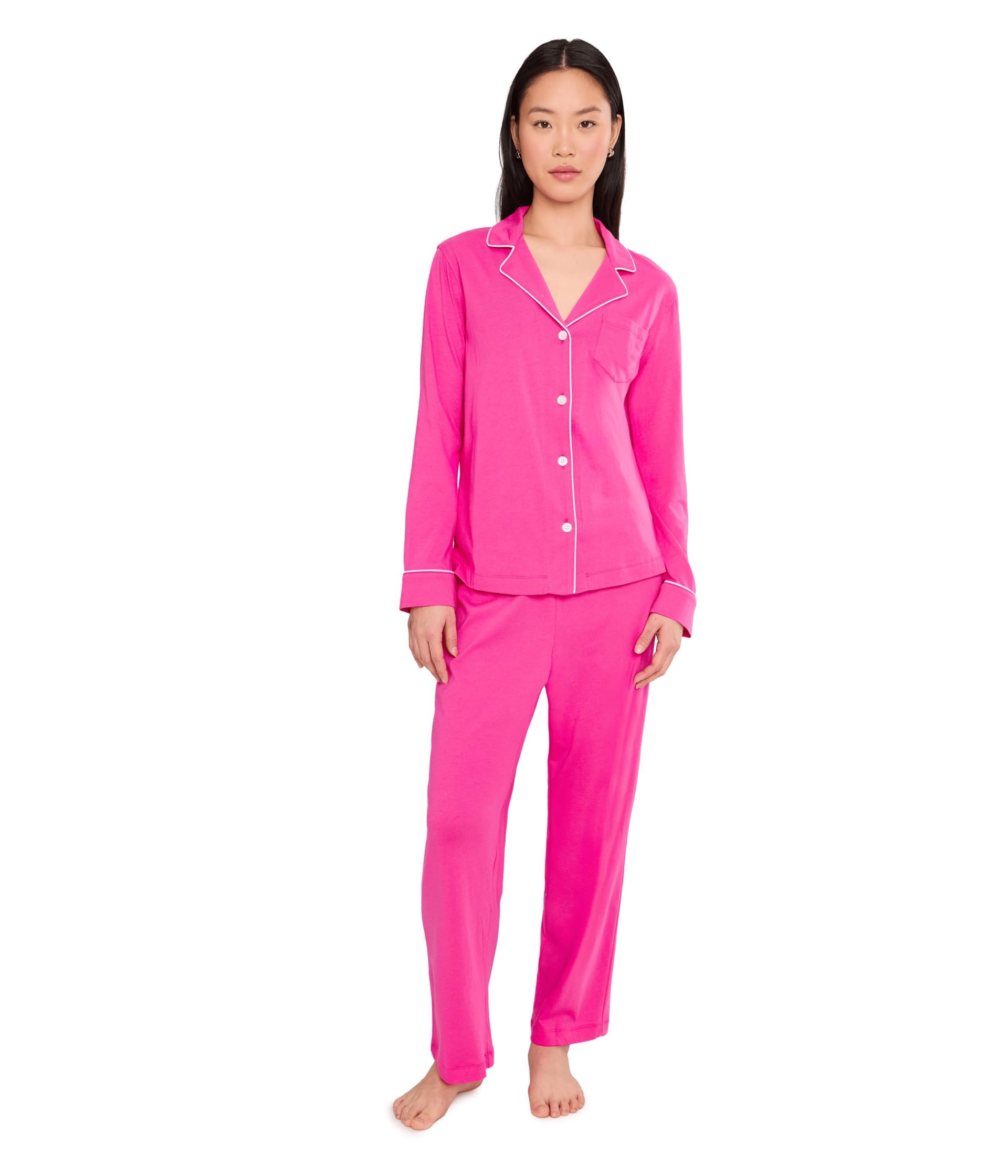 Women's Bright Solid Color Pajama Set